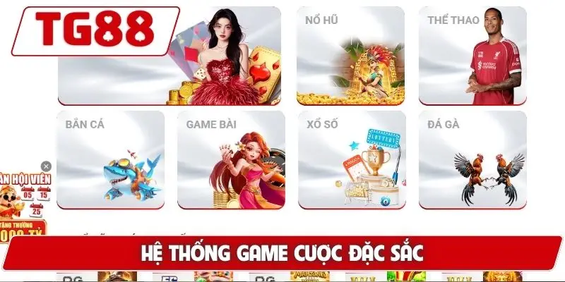 Giới Thiệu TG88 - Nhà Cái Uy Tín Số 1, Tầm Nhìn Dài Hạn 7 Hệ thống game cược đặc sắc