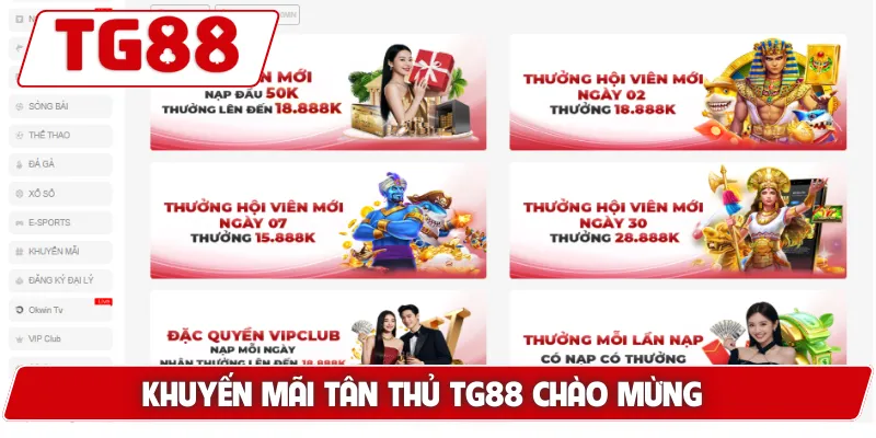 Khuyến Mãi TG88 - Cơ Hội Nhận Quà Tặng Từ Nhà Cái #1 5 Khuyến mãi tân thủ TG88 chào mừng