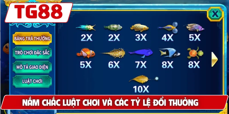 Nắm chắc luật chơi và các tỷ lệ đổi thưởng