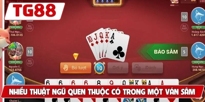 Nhiều thuật ngữ quen thuộc có trong một ván Sâm