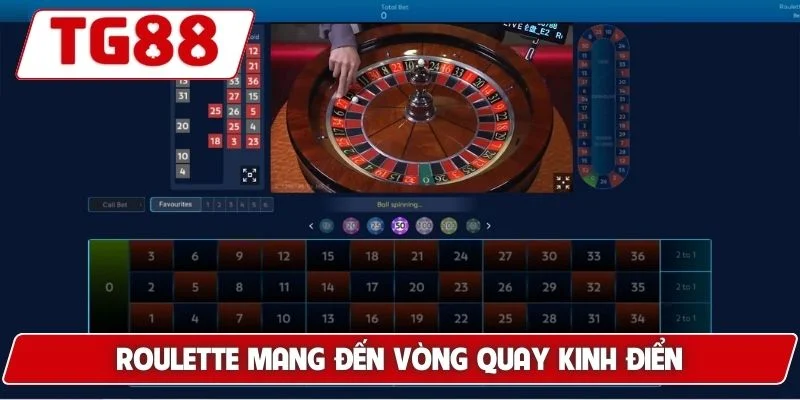 Roulette mang đến vòng quay kinh điển tại các sòng bài