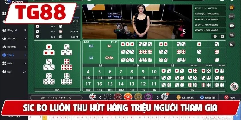 Sic Bo luôn thu hút hàng triệu người tham gia