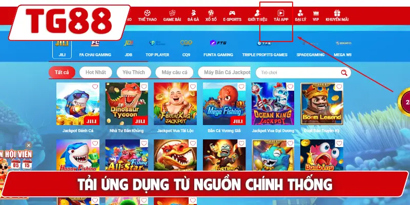 Tải ứng dụng từ nguồn chính thống