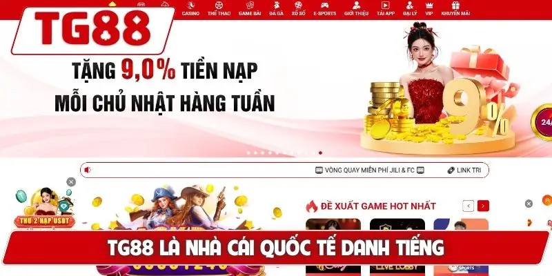 TG88 là nhà cái quốc tế danh tiếng