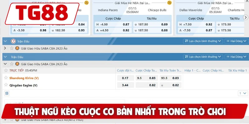 Thuật ngữ kèo cược cơ bản nhất trong trò chơi