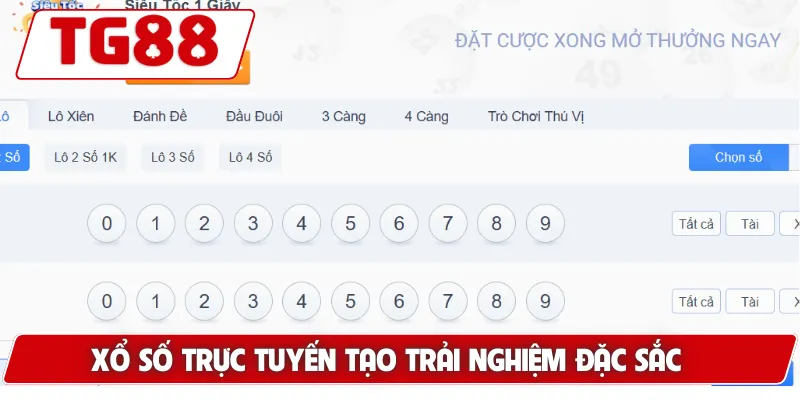 Xổ số trực tuyến tạo trải nghiệm đặc sắc