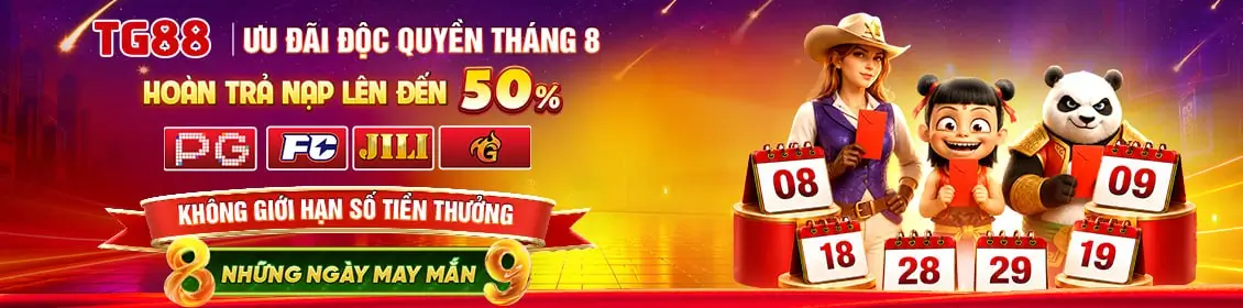 TG88 ưu đãi độc quyền tháng 8